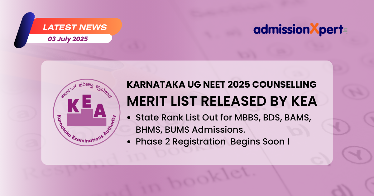 KEA NEET Merit list – Karnataka NEET Ayush Counselling Updates UGNEET 2025 Karnataka State Merit List
